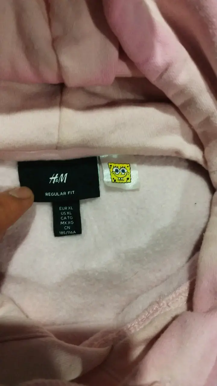 Polerón H&M Spongebob tie-dye rosa - 2