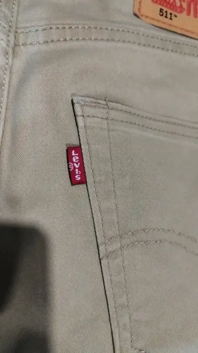 Jeans Levi's 511 Slim Fit Beige - miniatura 4