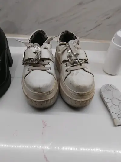 Botines de charol negro con plataforma - miniatura 3
