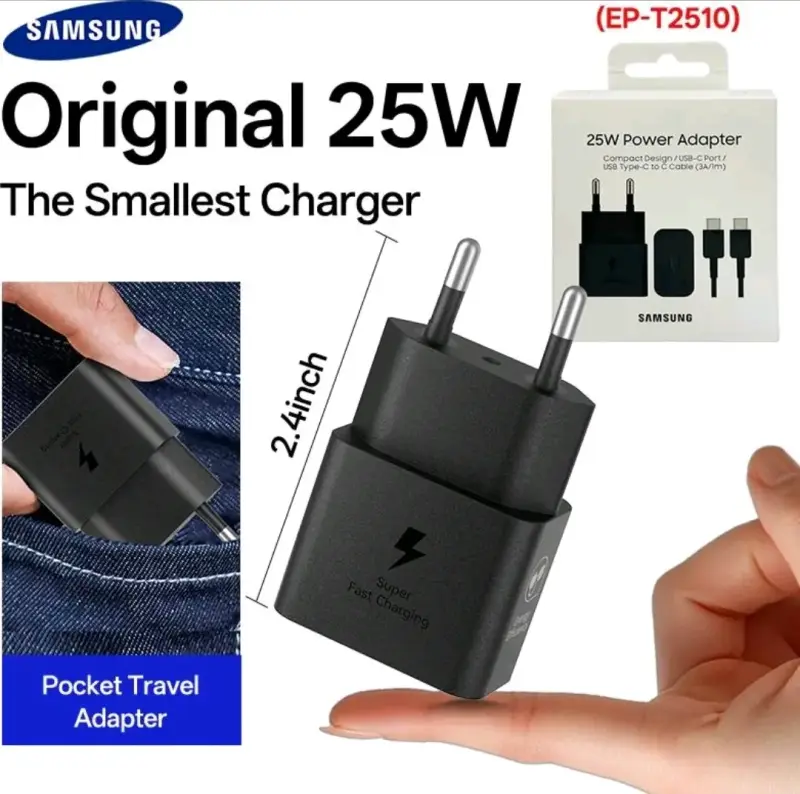 Cargador Rápido Samsung 25W EP-T2510 Power Low 1MT - 4