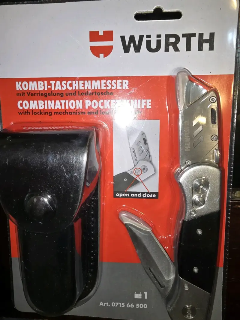 Navaja de Bolsillo Würth con Funda de Cuero - 2