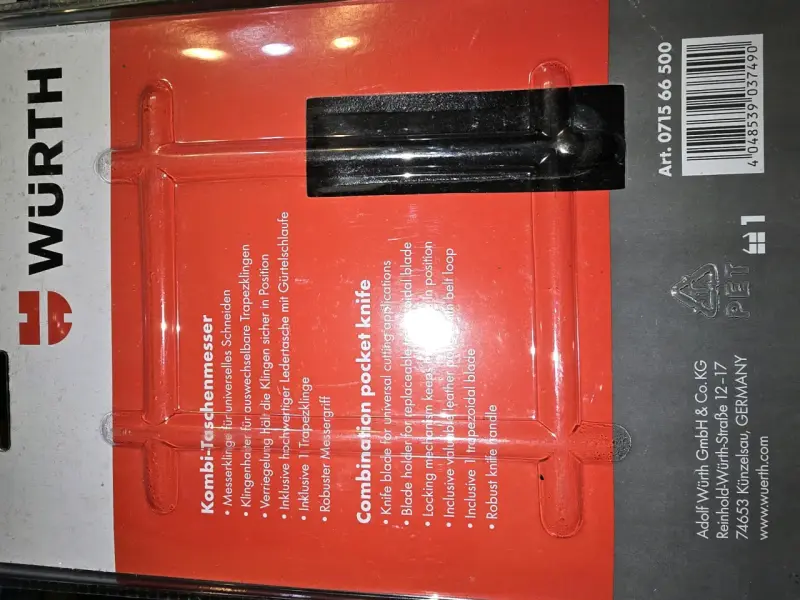 Navaja de Bolsillo Würth con Funda de Cuero - 3
