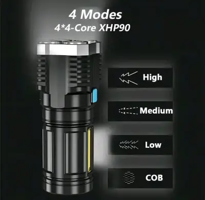Linterna LED Recargable XHP90 4 Modos - miniatura 3
