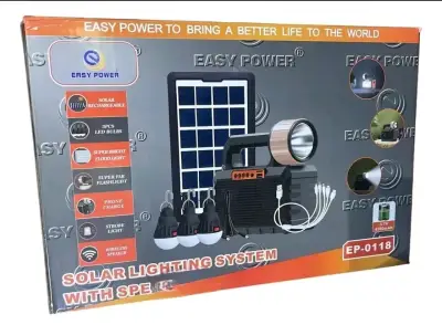 Sistema de iluminación solar + panel y lámparas - miniatura 2