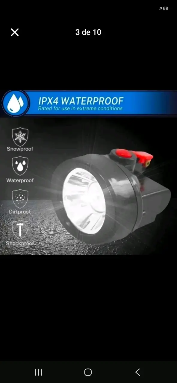 Linterna de Emergencia LED Inalambrica de Cabeza - 2