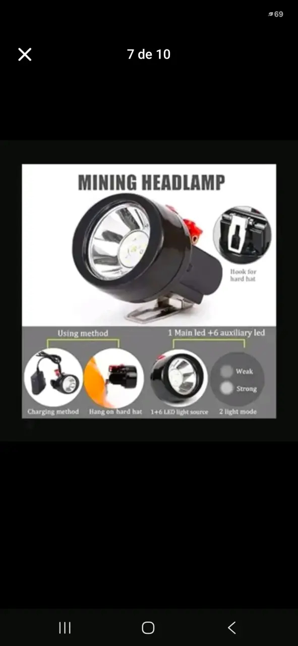 Linterna de Emergencia LED Inalambrica de Cabeza - 3