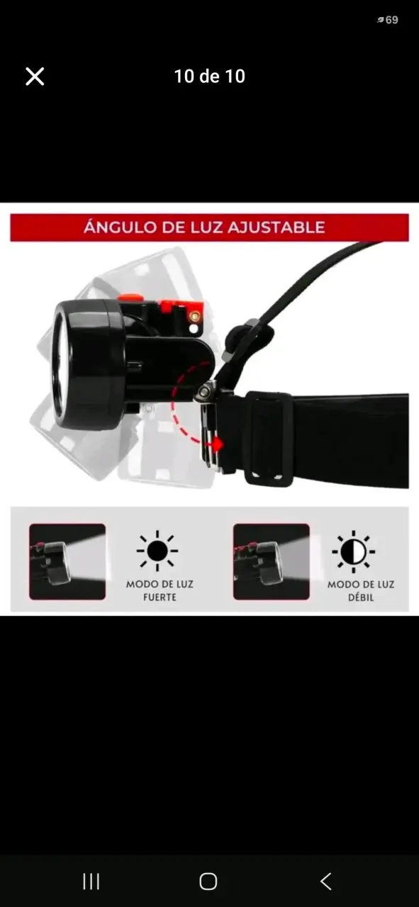 Linterna de Emergencia LED Inalambrica de Cabeza - 4
