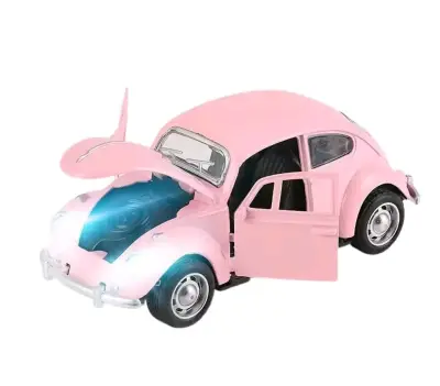 Auto de Juguete Clásico Escala 1:32 Rosa - miniatura 1