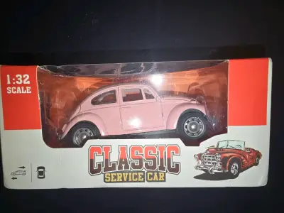 Auto de Juguete Clásico Escala 1:32 Rosa - miniatura 2