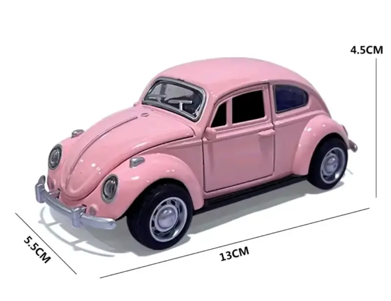 Auto de Juguete Clásico Escala 1:32 Rosa - 3