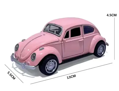 Auto de Juguete Clásico Escala 1:32 Rosa - miniatura 3