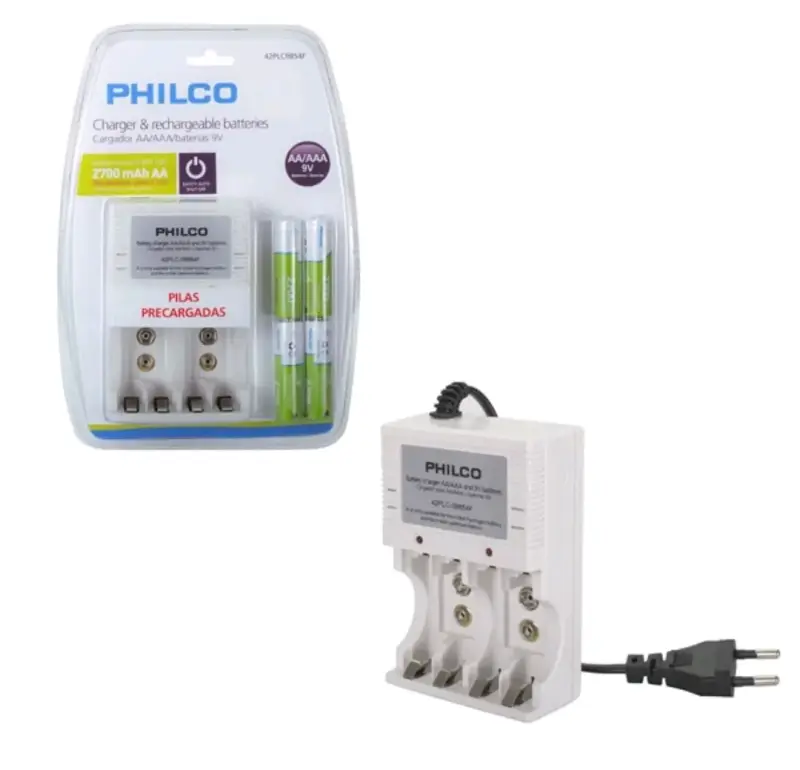 Set Cargador de Baterias Multiple 9V + 4 Pilas AA - 3
