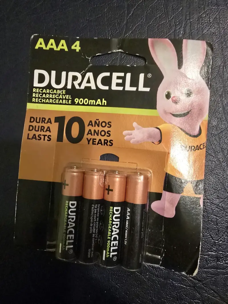 Pilas recargables AAA Duracell 900mAh 4 unidades - 1