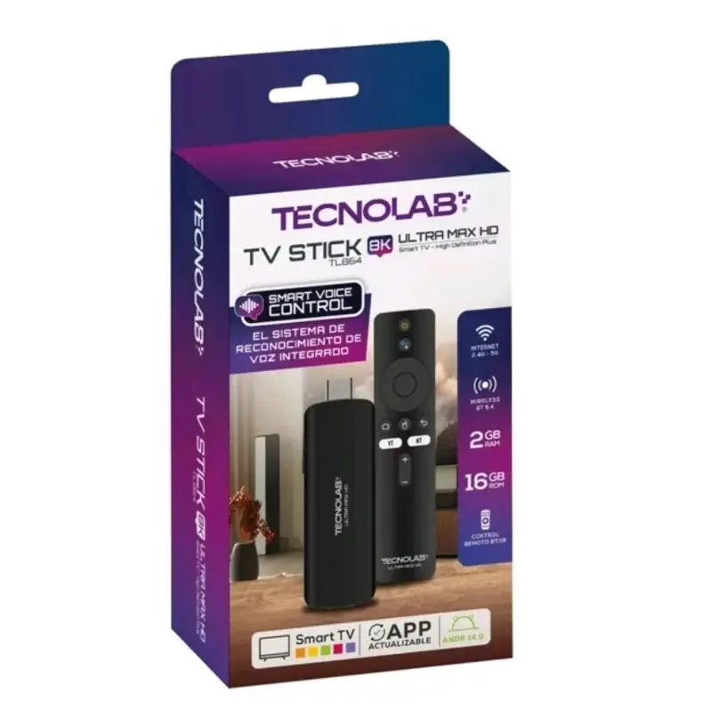 TV Stick Tecnolab 8K Ultra Max HD Control de Vo - 5