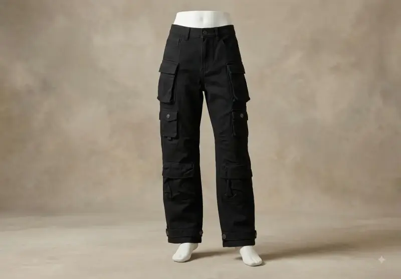 Pantalones cargo negros para niño