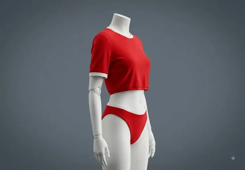 Conjunto de traje de baño rojo