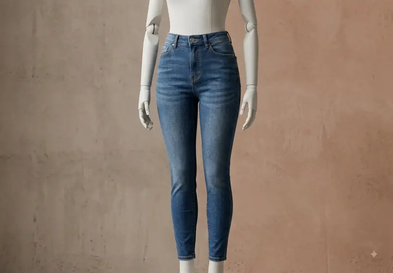 Jeans ajustados azul para mujer