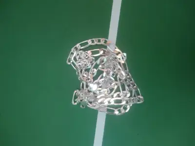 Cadena de plata estilo Figaro para hombre - miniatura 3