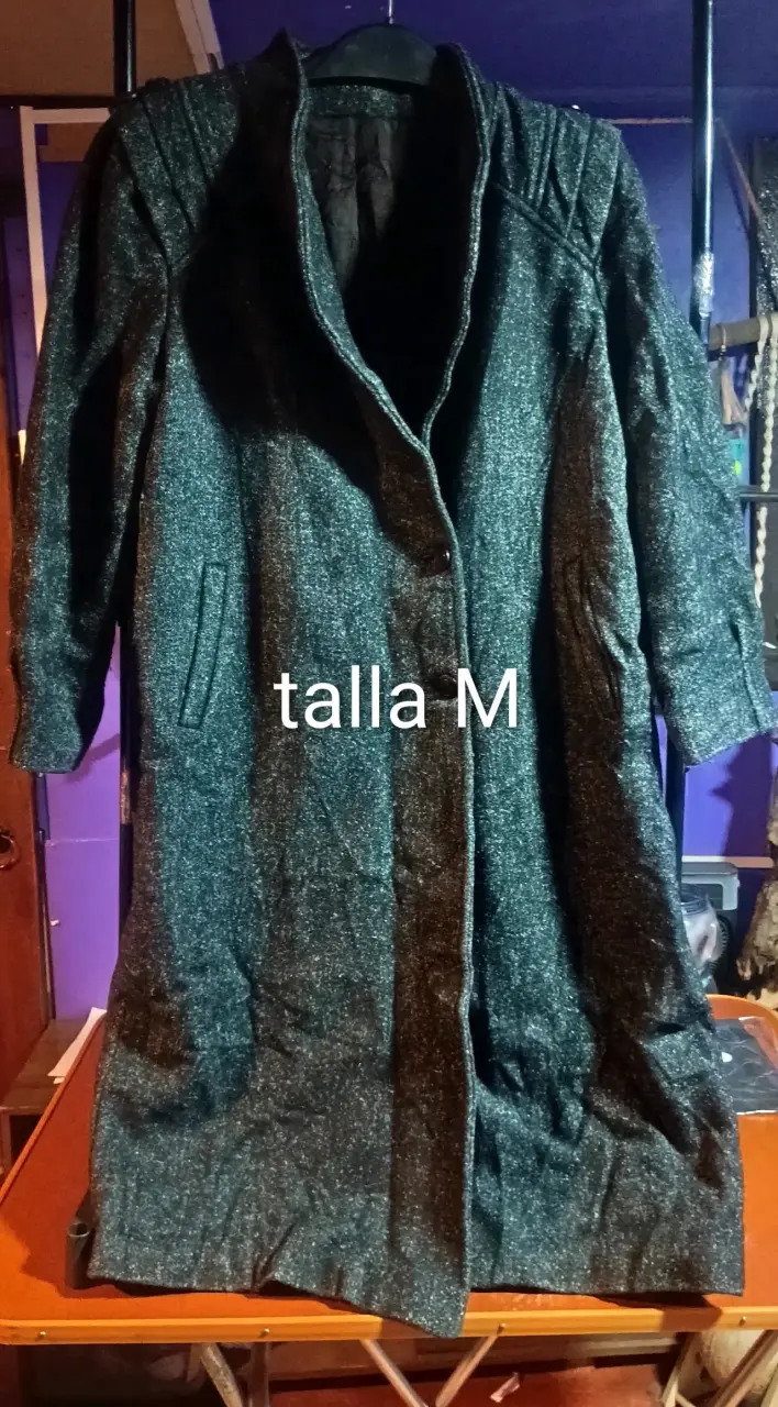 Abrigo de mujer talla M color gris