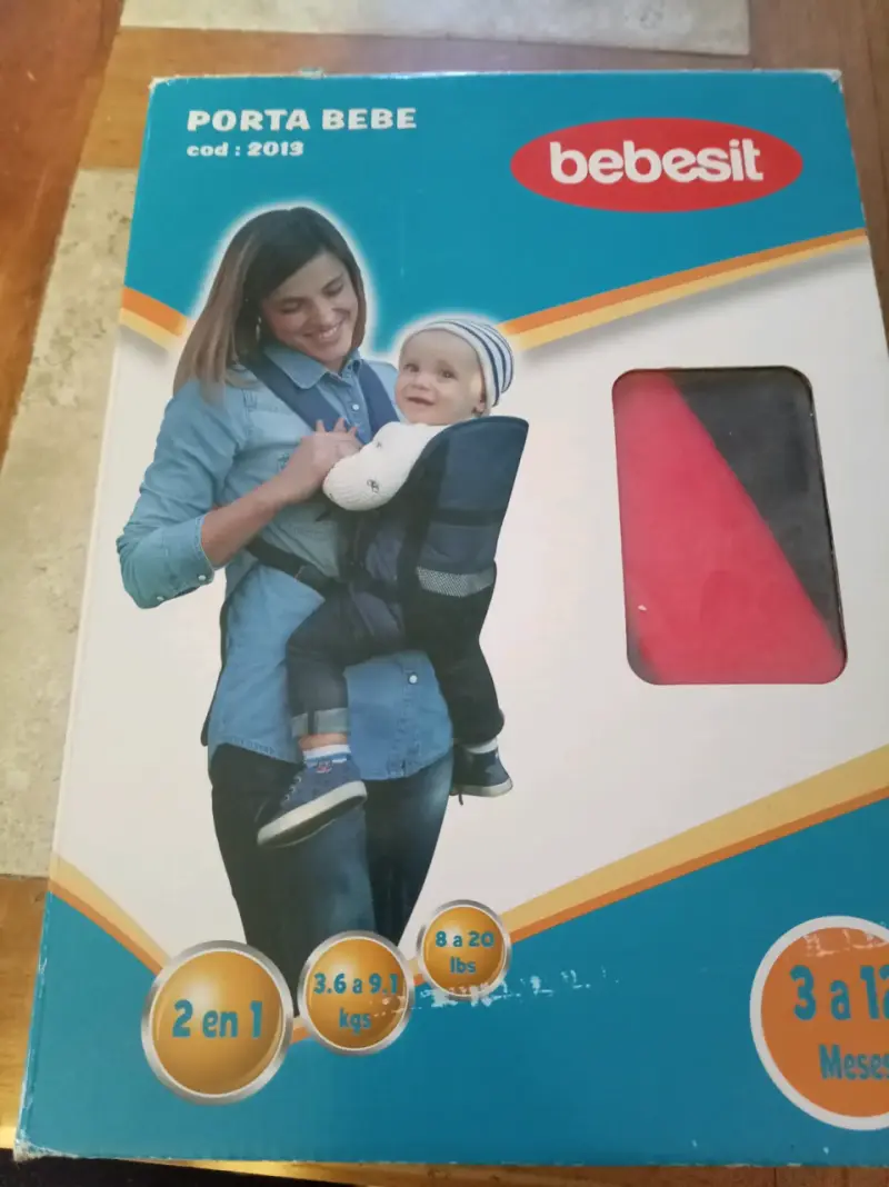 Porta Bebé Bebesit 2 en 1 para 3 a 12 meses