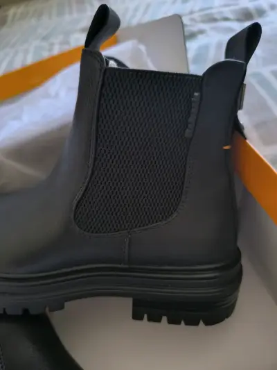 Botines de cuero negro para mujer Refresh - miniatura 2