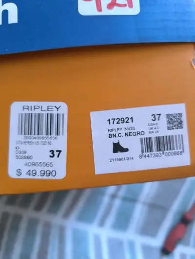Botines de cuero negro para mujer Refresh - miniatura 6