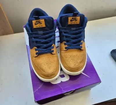 Zapatillas Nike SB Dunk Low Pro azul y marrón - miniatura 1