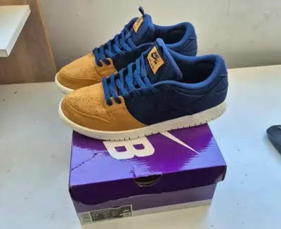 Zapatillas Nike SB Dunk Low Pro azul y marrón - miniatura 2