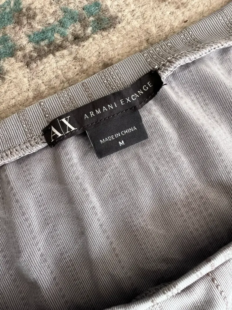 Blusa Armani Exchange color plata - 3