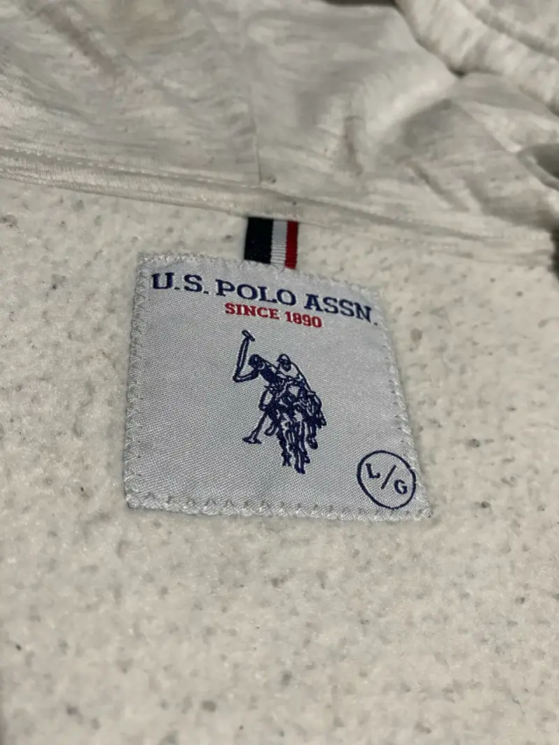 Polerón con capucha US Polo Assn gris claro - 4