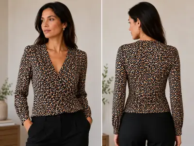 Blusa de mujer estampado animal print - miniatura 1
