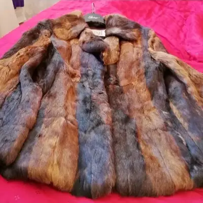 Abrigo de piel de Visón Vintage para mujer Kuki - miniatura 1