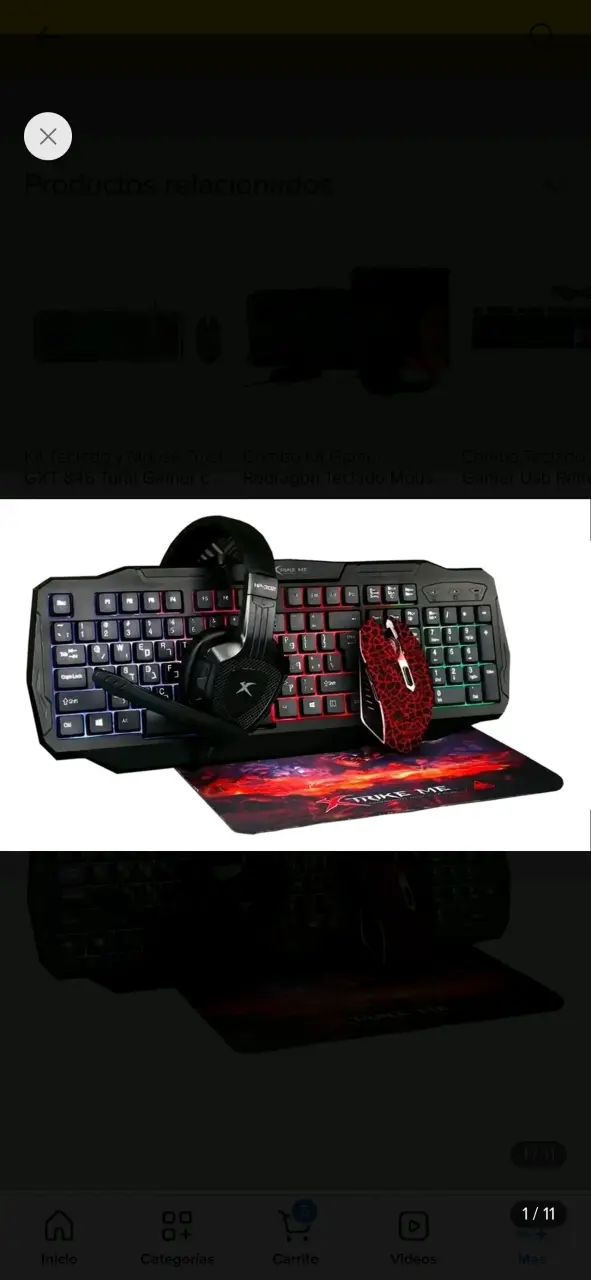 Kit Gamer Xtrike Me Teclado, Mouse y Audífonos - 1