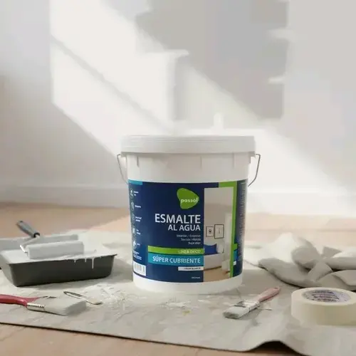 1 tineta esmalte al agua blanco 10 litros sellada - 2