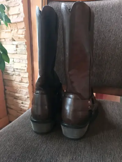 Botas de cuero marrón para hombre - miniatura 3