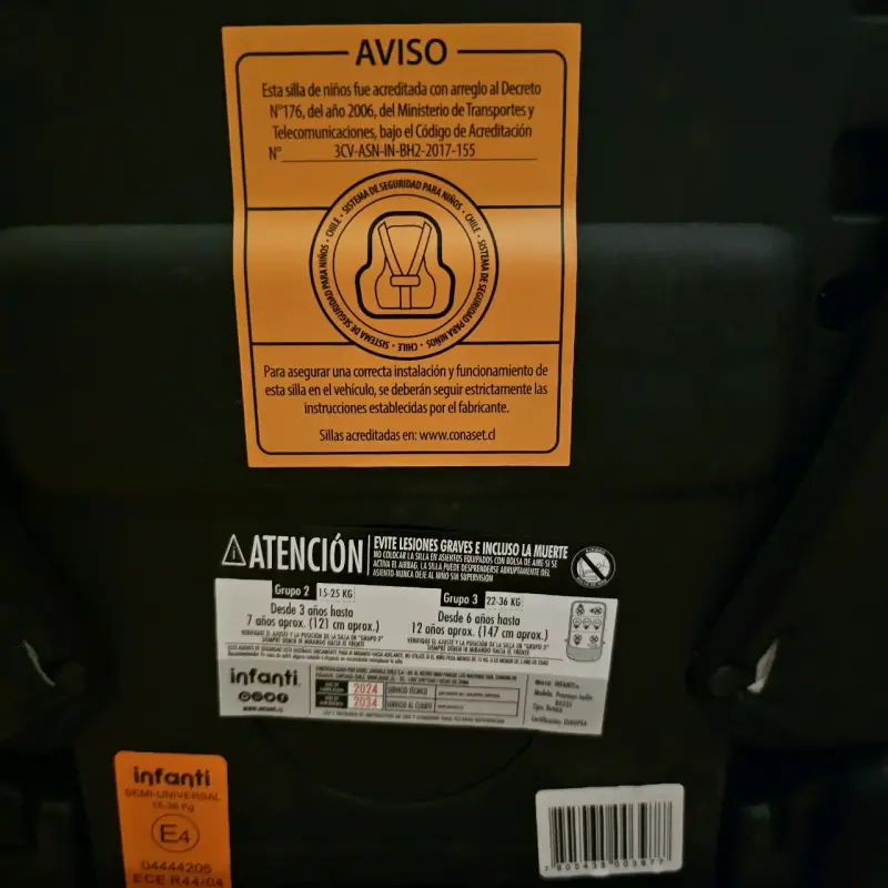 Silla de Auto para Niños Infanti Negra - 2