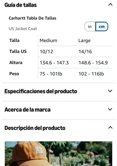 Chaqueta Carhartt para Niñas con Capucha Aislante - miniatura 5