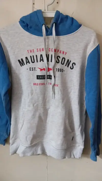 Polerón Maui And Sons con capucha azul y gris - miniatura 1
