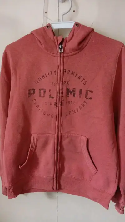 Polerón con capucha rojo rosa Polemic para hombre - miniatura 1