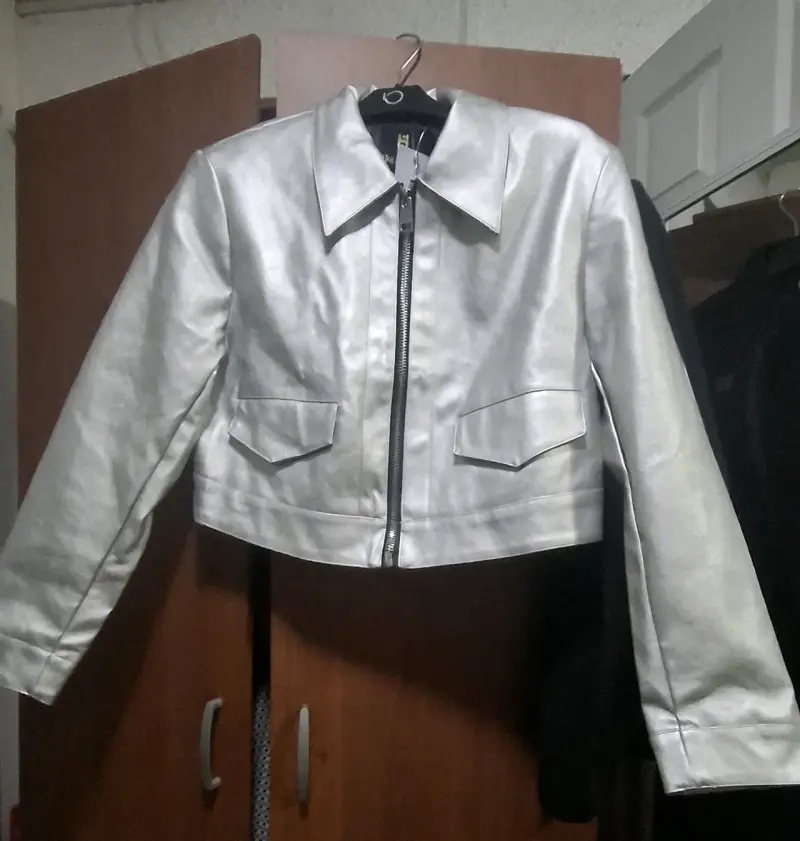 Chaqueta metálica plateada Hollyland para mujer - 1
