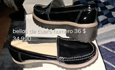 Zapatos de cuero para mujer talla 36-37 nuevos - miniatura 1