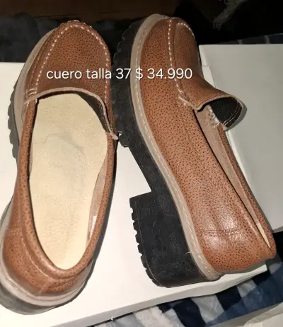 Zapatos de cuero para mujer talla 36-37 nuevos - miniatura 4