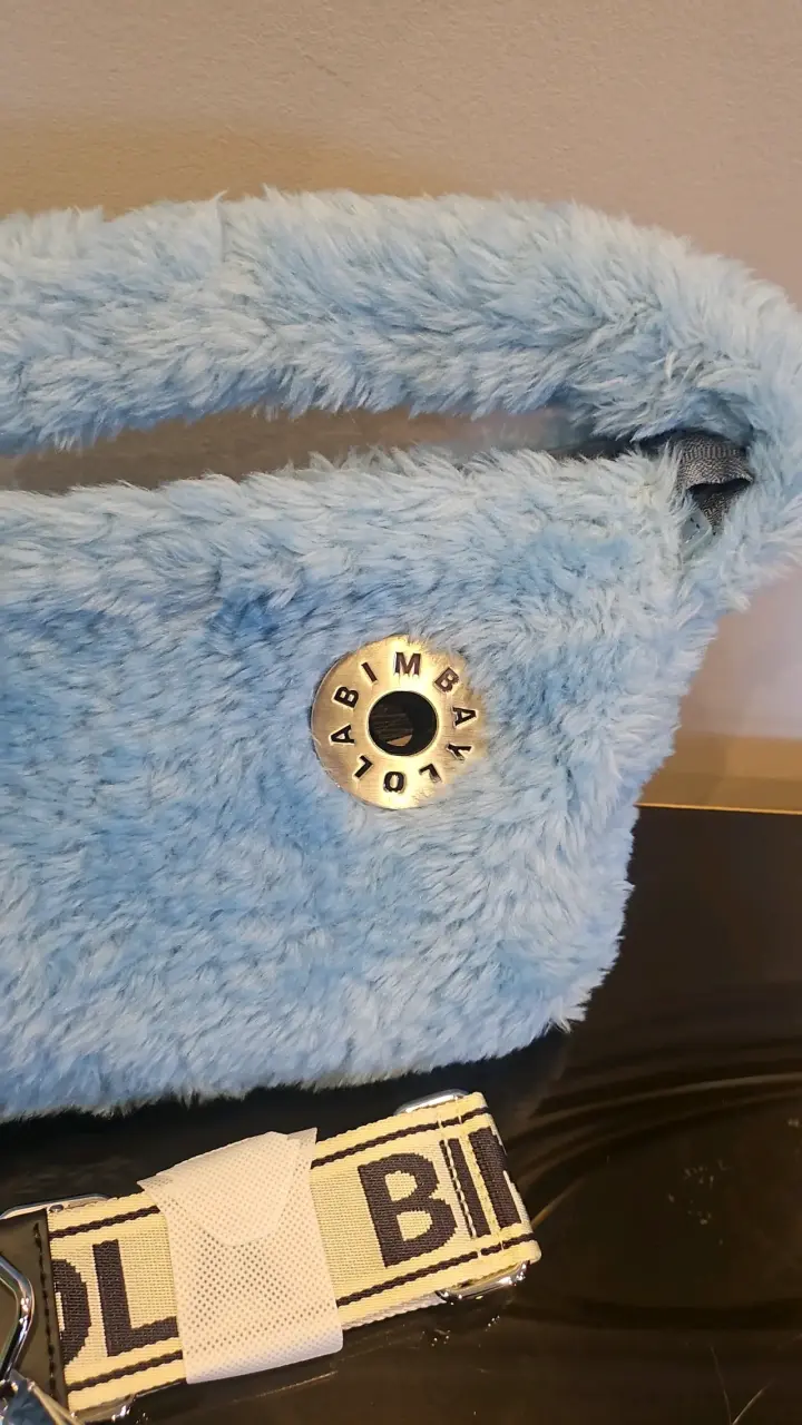 Bolso de peluche azul Bimba y Lola - 4