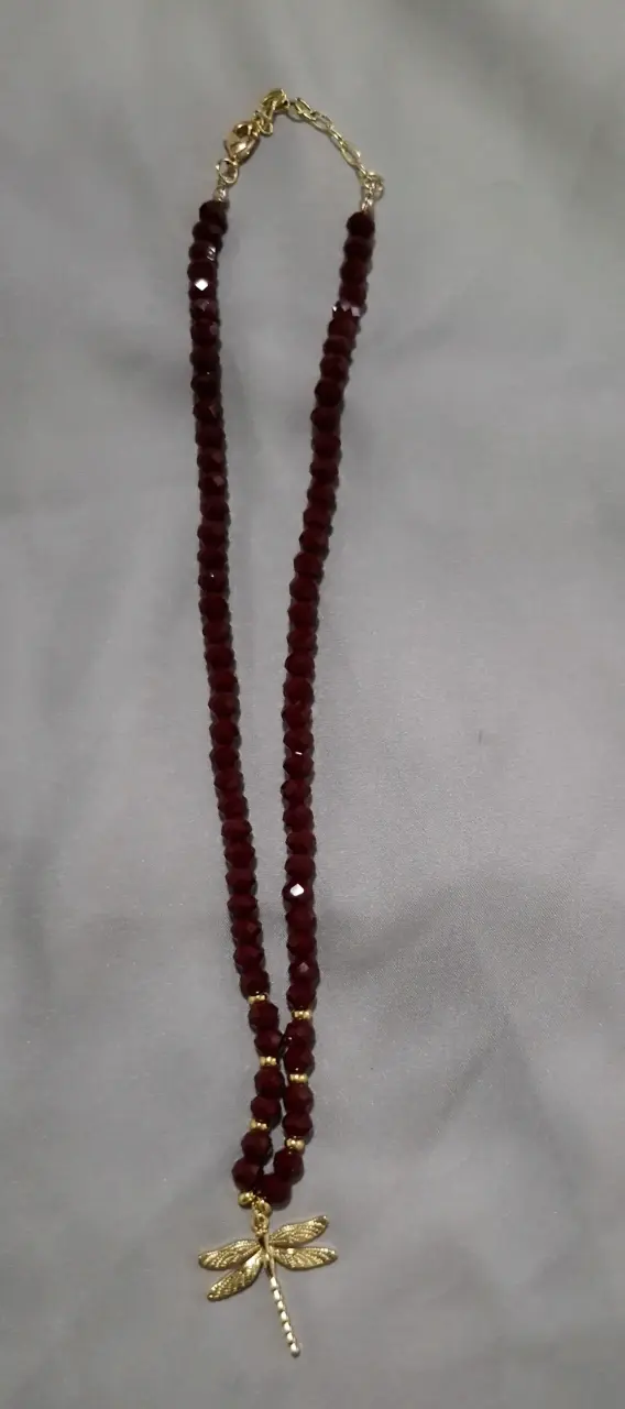 Collar de piedras naturales multicolor bellos - 6