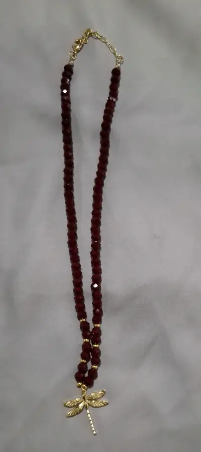 Collar de piedras naturales multicolor bellos - miniatura 6