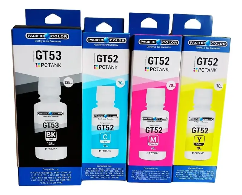 Pack Tinta Compatible Para Gt53 - Gt52 500 - 515 - 1