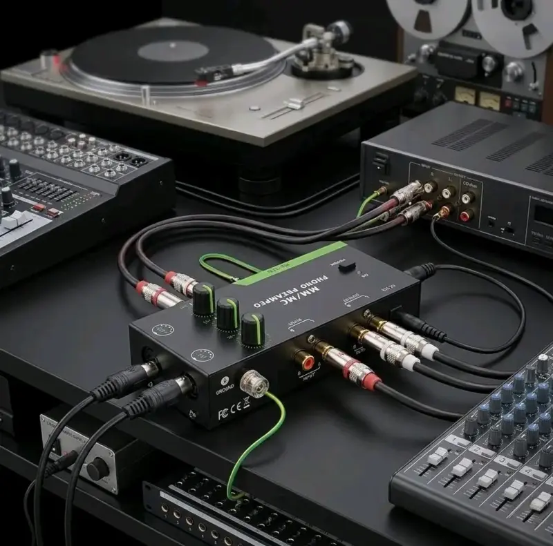 Preamplificador profesional MM/MC para Tocadiscos - 1