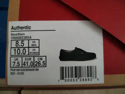 Zapatillas negras Vans Authentic talla 41 - miniatura 3