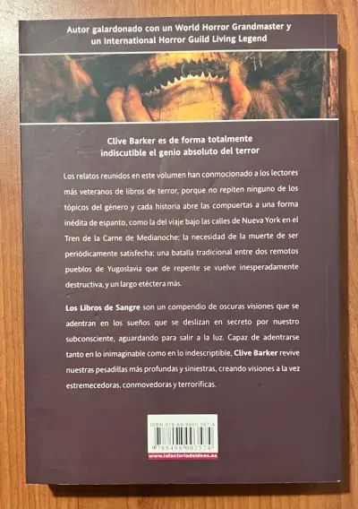 Libro 'Libros de Sangre Vol. 1' de Clive Barker - miniatura 2