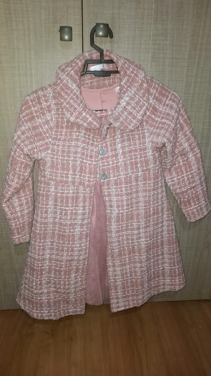 Vestido de niña rosa con chaqueta elegante - 2